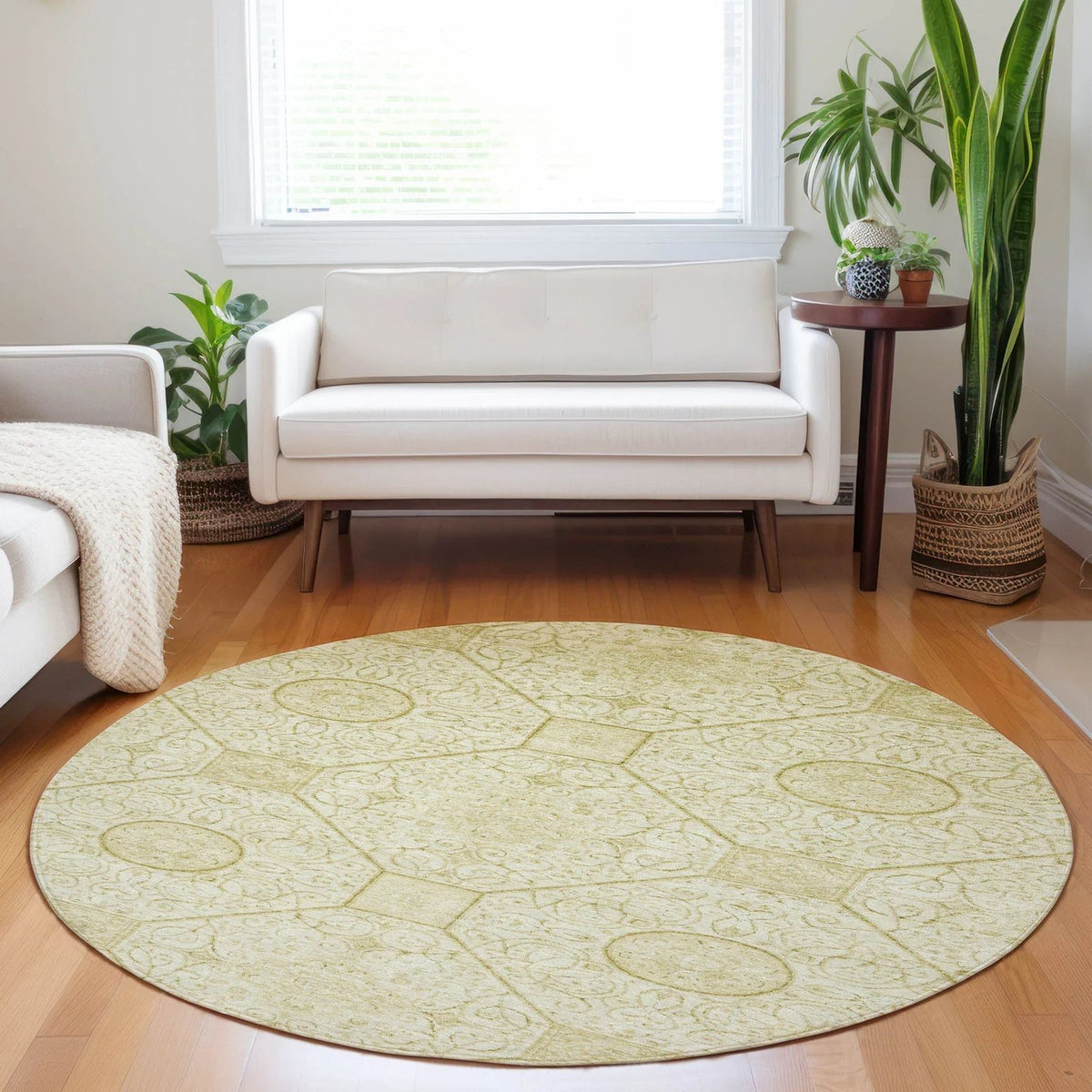 Iriora Gold Washable Indoor-Outdoor Rug