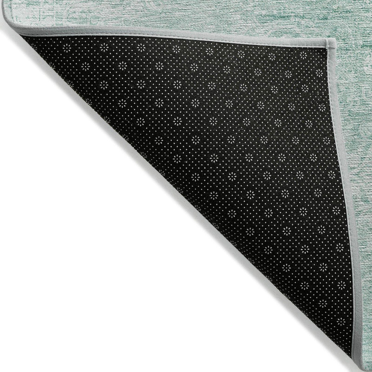 Kaelas Teal Washable Indoor-Outdoor Rug
