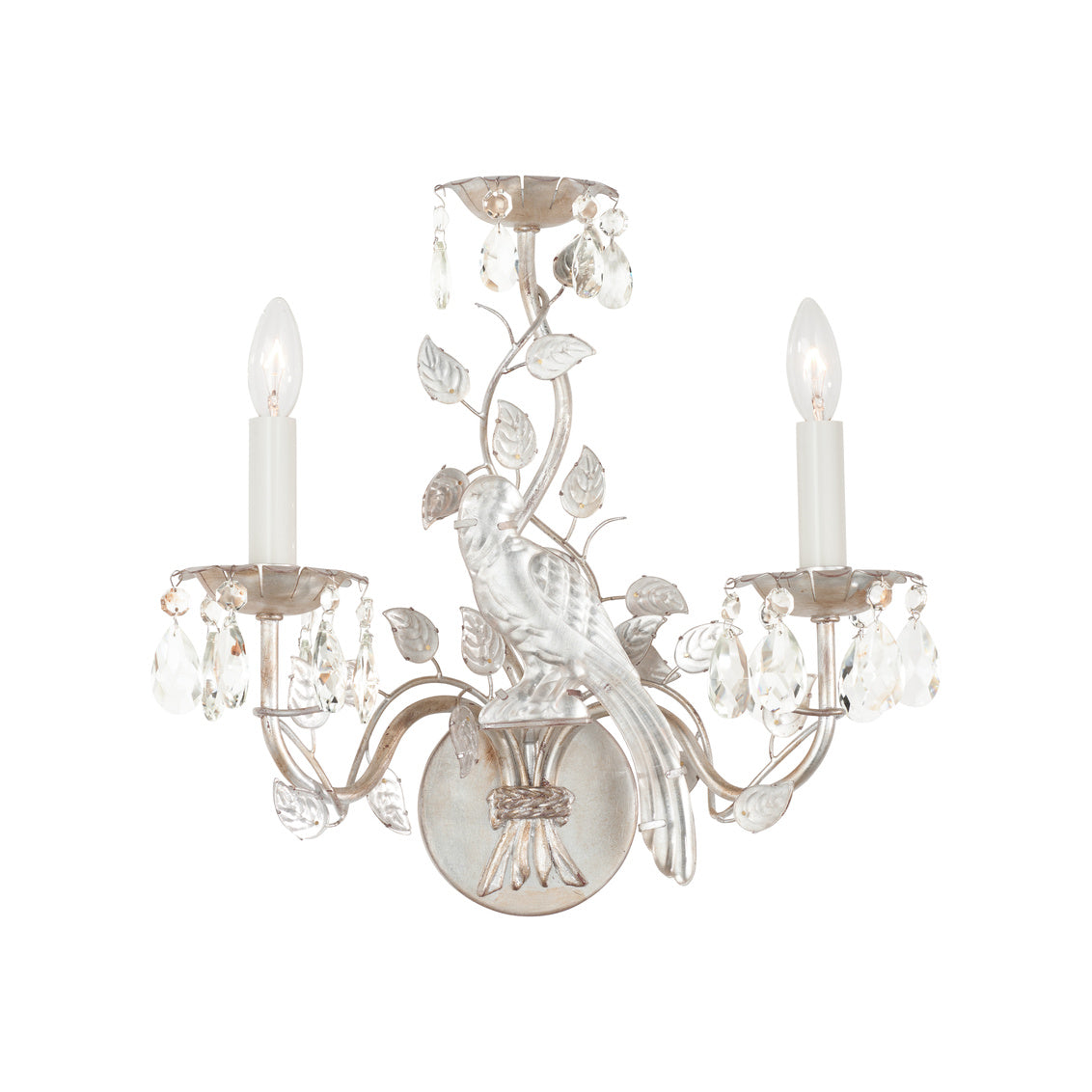Crystal Clear Bird Wall Sconce