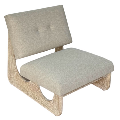 Curve Bleached Teak Lounge Chair