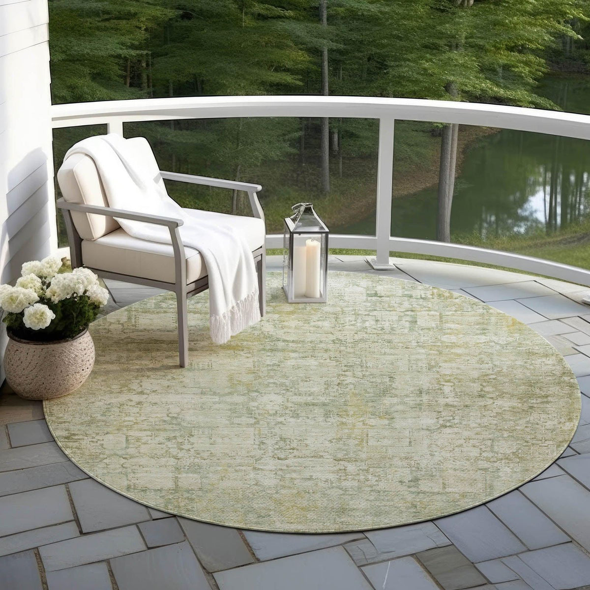 Kaelien Brown Washable Indoor-Outdoor Rug