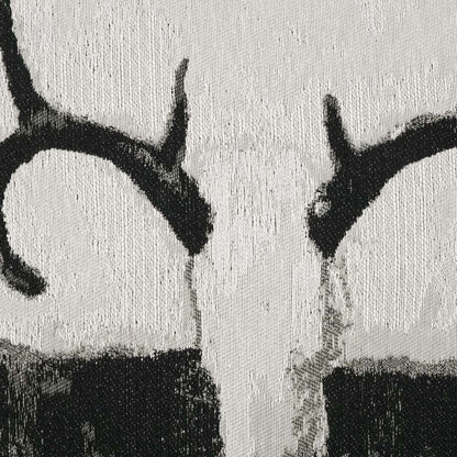 White Tail Handmade Cotton Throw Pillow