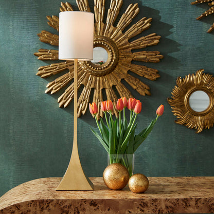 Chelsea House Gold Leaf Iron Buffet Square Base Table Lamp