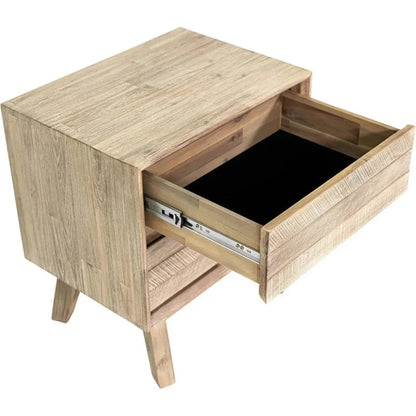 Brown Solid Wood Gia 2 Drawer Nightstand -- view 4