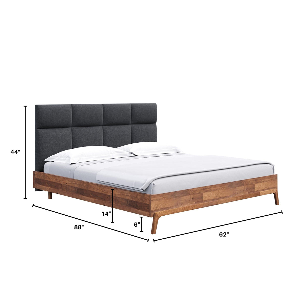 Remix Grey Platform Bed -- view 15