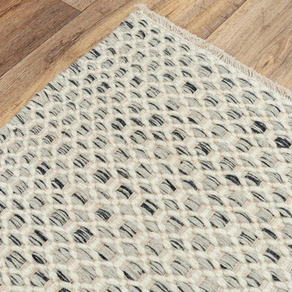 Cobe Basketweave Gray Area Rugs For Living Room -- gray