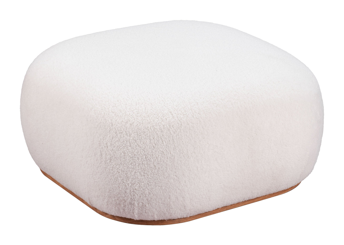 Azua Wood Cream Ottoman