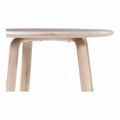 42 Inch Round Dining Table White Oak Natural Scandinavian Dining Tables LOOMLAN By Moe's Home