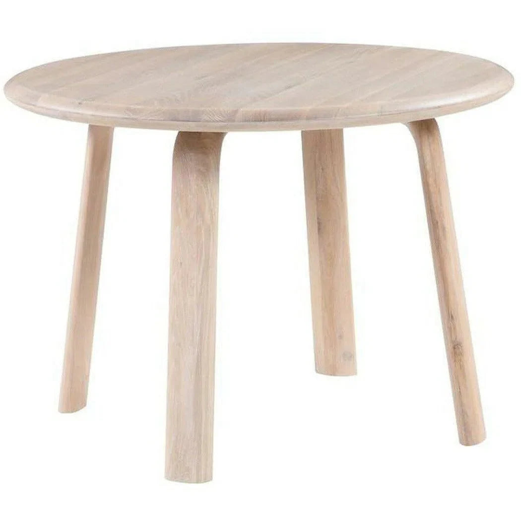 42 Inch Round Dining Table White Oak Natural Scandinavian Dining Tables LOOMLAN By Moe's Home