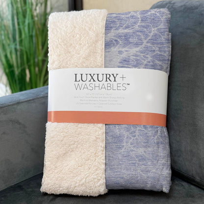 Fluid Drift Lavender Washable Indoor-Outdoor Rug
