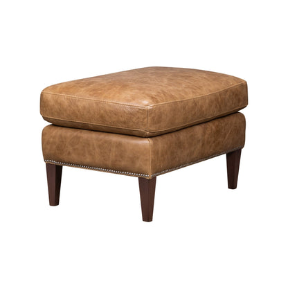 Florence Leather In Venerando Umber Ottoman