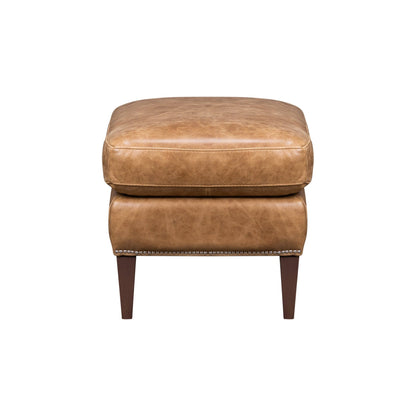 Florence Leather In Venerando Umber Ottoman