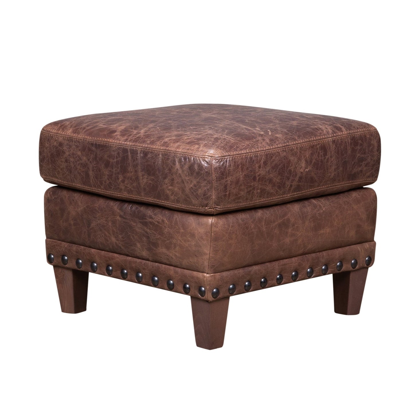 Amalfi Leather Italian Design Ottoman