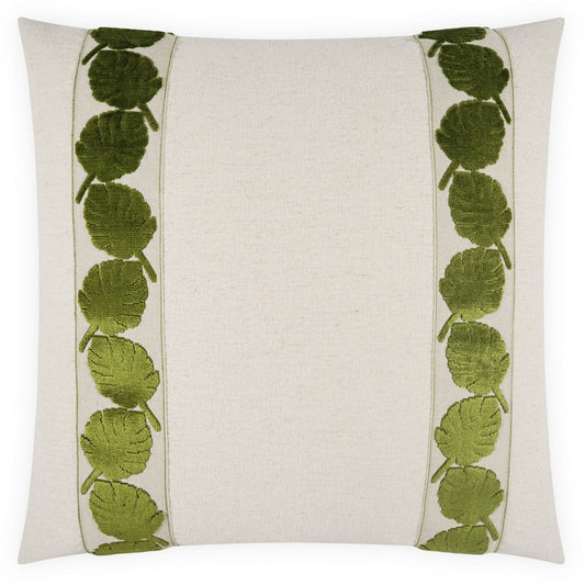 D.V. Kap Palm Leaf Mini Handcrafted Throw Pillow