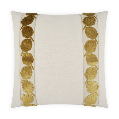 D.V. Kap Palm Leaf Mini Handcrafted Throw Pillow