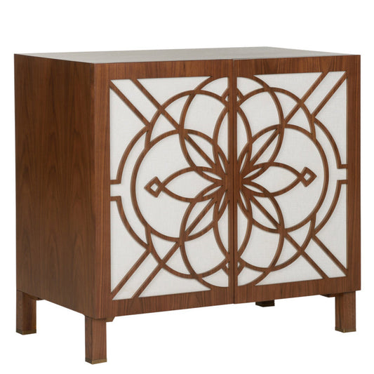 Flower of Life Two Doors Wood Cabinet