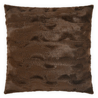 Orca Coffee Brown Throw Pillow