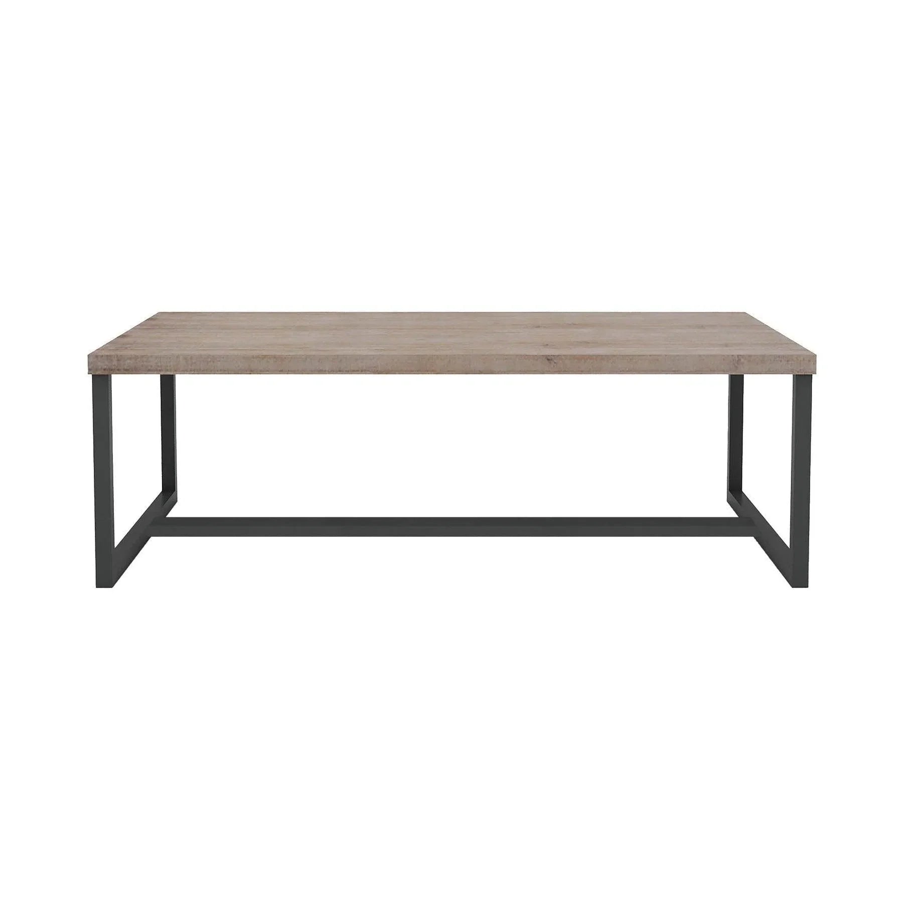 43" Brown Rectangle Coffee Table Wood Top With Base Coffee Tables LOOMLAN By LHIMPORTS