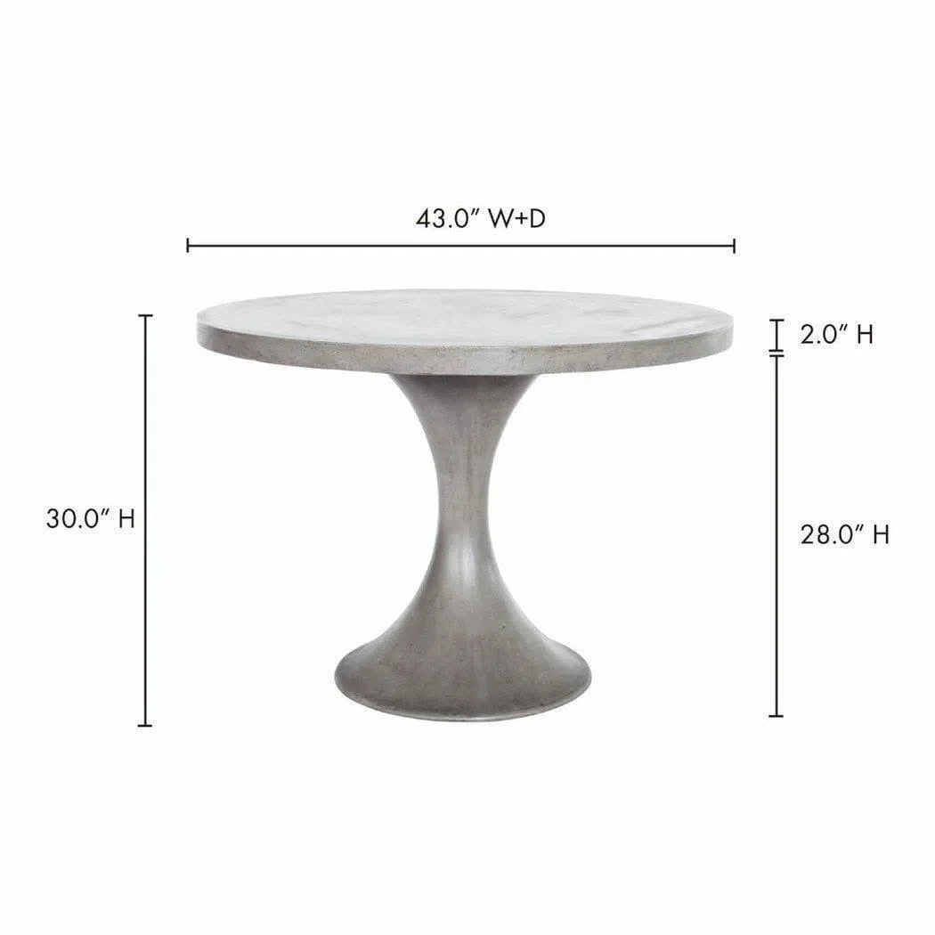 43 Inch Outdoor Dining Table Grey Contemporary Outdoor Dining Tables LOOMLAN By Moe's Home