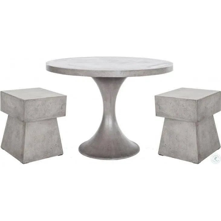 43 Inch Outdoor Dining Table Grey Contemporary Outdoor Dining Tables LOOMLAN By Moe's Home