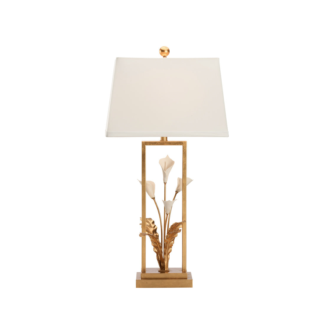 Chelsea House Cain Calla Lily Metal Golden Table Lamp