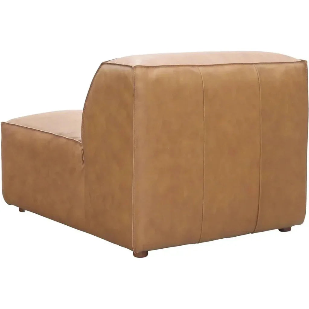 Form Tan Modular Leather Slipper Chair Modular Unit -- view 4