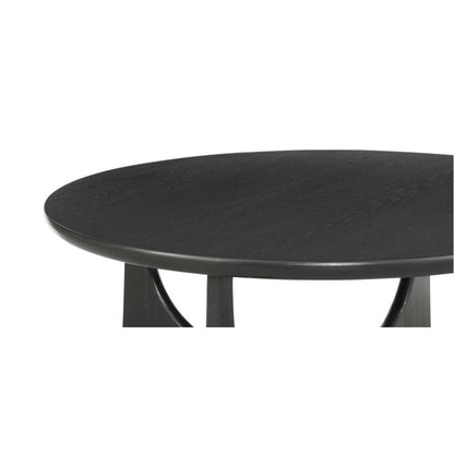 Dunnigan Wood Black Round Cocktail Table - view 9