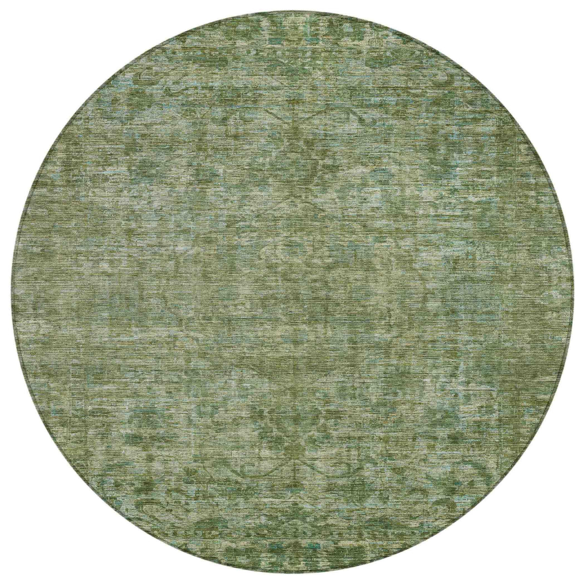 Iriira Green Washable Indoor-Outdoor Rug