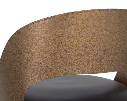 Dezirae Leather Upholstered Counter Stool