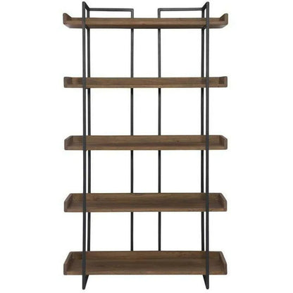 44 x 77 Inch Bookshelf Small Brown Industrial Etageres LOOMLAN By Moe's Home