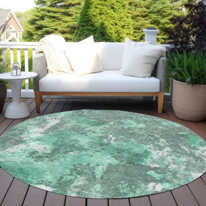 Jaelion Teal Washable Indoor-Outdoor Rug