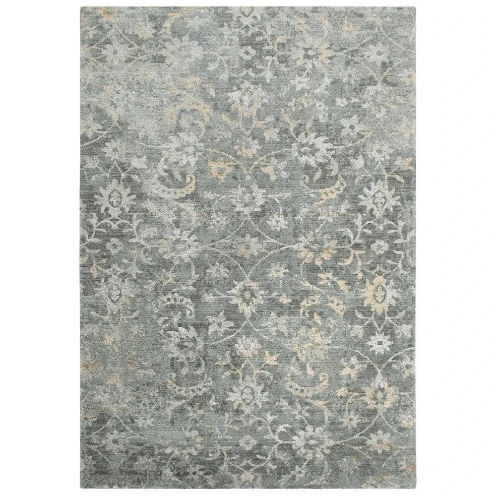 Beau Floral Gray Large Area Rugs For Living Room