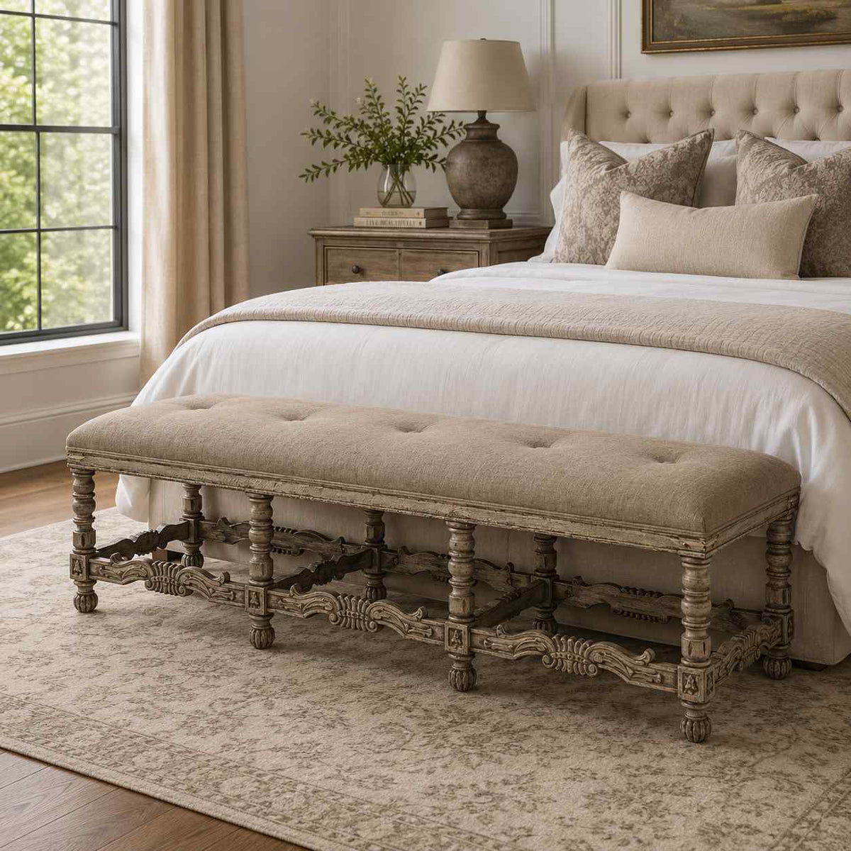 Finisterra Fabric Bedroom Bench - view 3