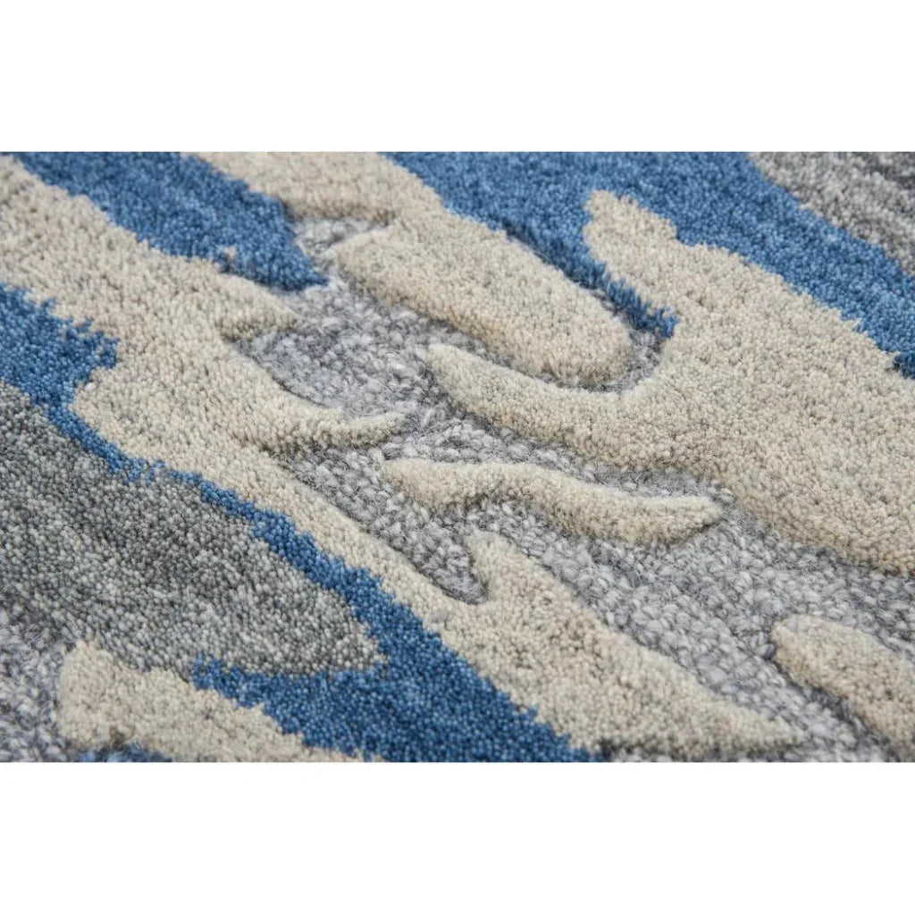 Boil Abstract Blue Large Area Rugs For Living Room - LOOMLAN - LOOMLAN - Area Rugs