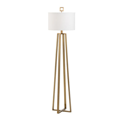 Wildwood Colson Open Geometric Based Brass Floor Lamp
