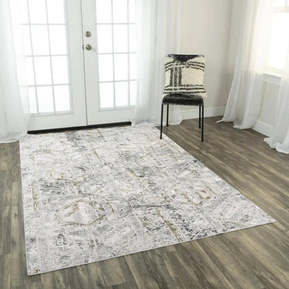 Dipl Geometric Brown Kitchen Hallway Runner Rug -- brown