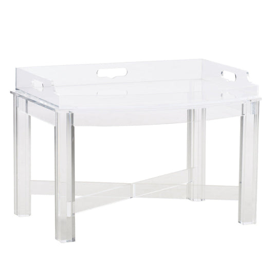 Chelsea House Acrylic Clear X-Shaped Base Tray Table