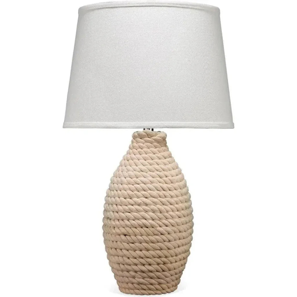 Coastal Style Off-White Rope Table Lamp