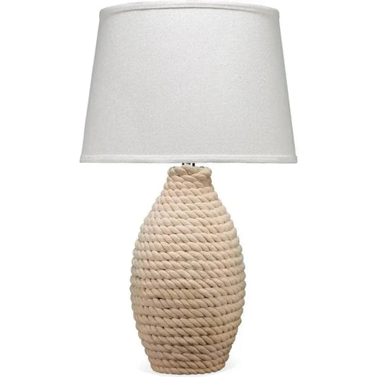 Coastal Style Off-White Rope Table Lamp