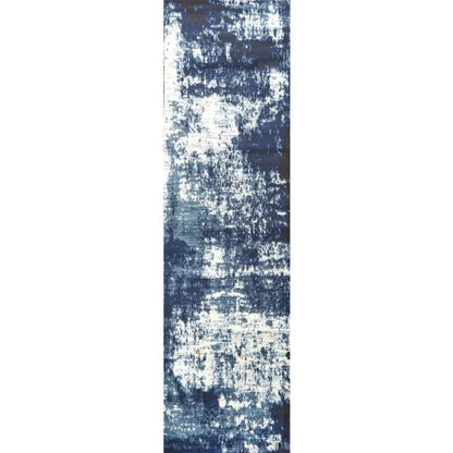 Dain Abstract Blue Kitchen Hallway Runner Rug