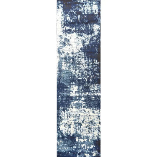 Dain Abstract Blue Kitchen Hallway Runner Rug