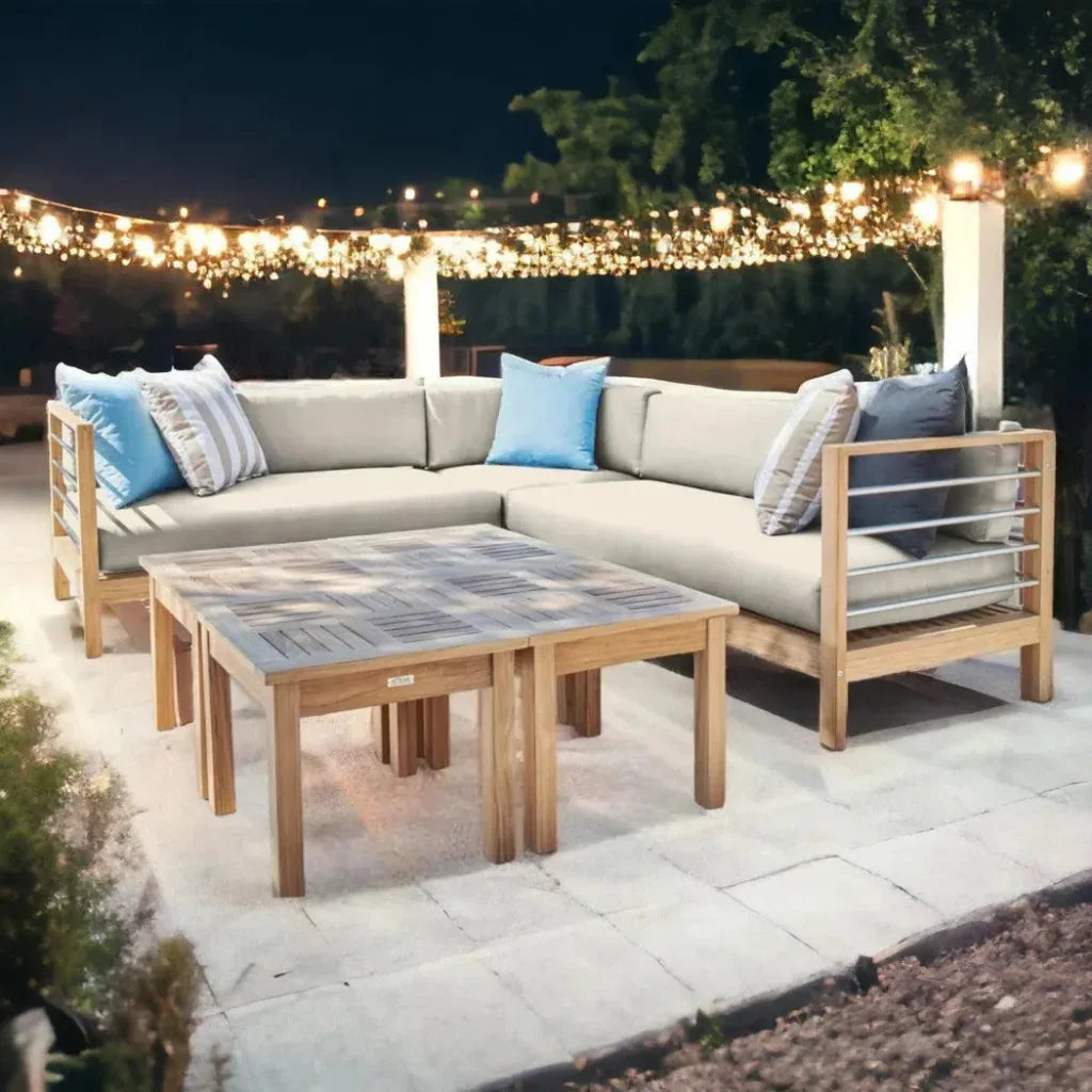 SoHo 7PC Outdoor Sectional Deep Set Sunbrella -- view 5