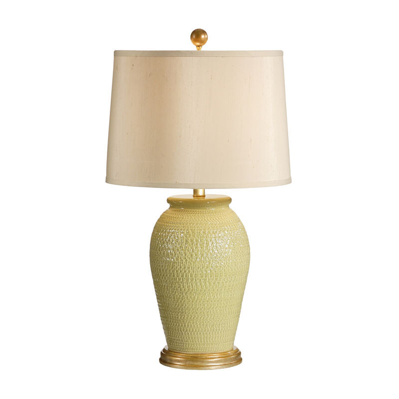 Lucia Tuscan Ceramic Table Lamp-Table Lamps-Wildwood-Green-LOOMLAN