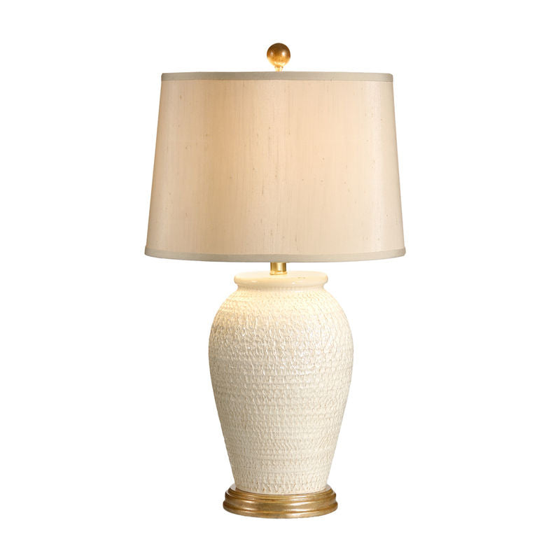 Lucia Tuscan Ceramic Table Lamp-Table Lamps-Wildwood-Ivory-LOOMLAN