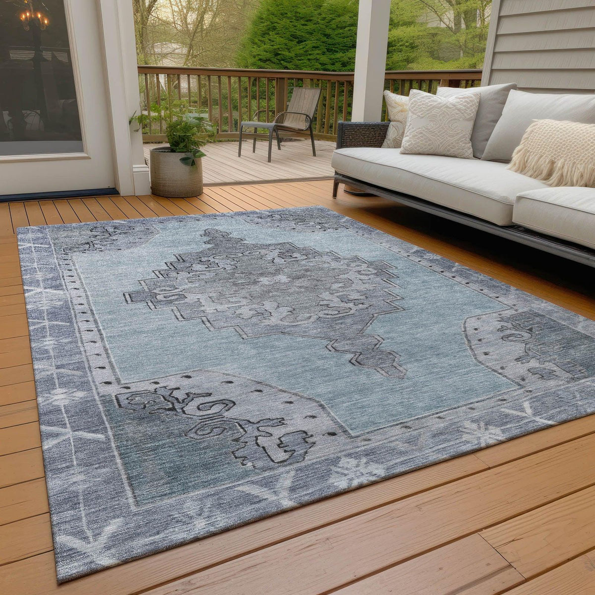 Haelion Sky Washable Indoor-Outdoor Rug -- view 2