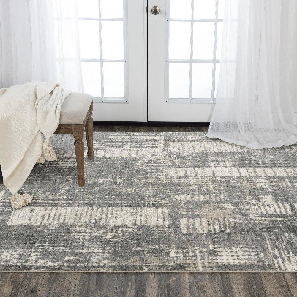 Cult Abstract Gray Large Area Rugs For Living Room -- gray