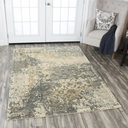Clim Floral Beige Large Area Rugs For Living Room -- beige