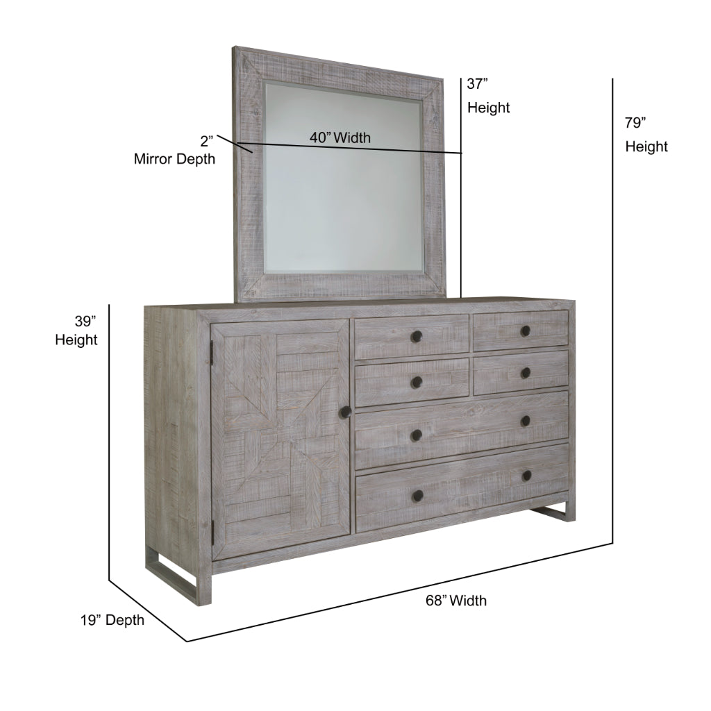 Studio 20 Six Drawers Dresser With Mirror