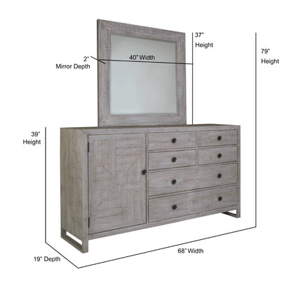 Studio 20 Six Drawers Dresser With Mirror