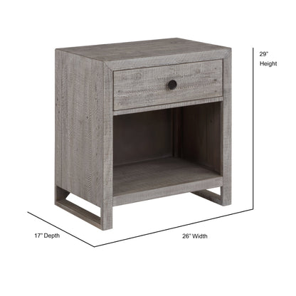 Studio 20 One Drawer Grey Nightstand
